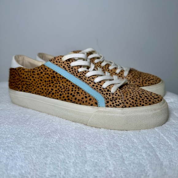 Madewell Sidewalk Low-Top Sneakers in Spotted‎ Calf Hair Faraway Sky Multi 9.5 - Picture 6 of 9
